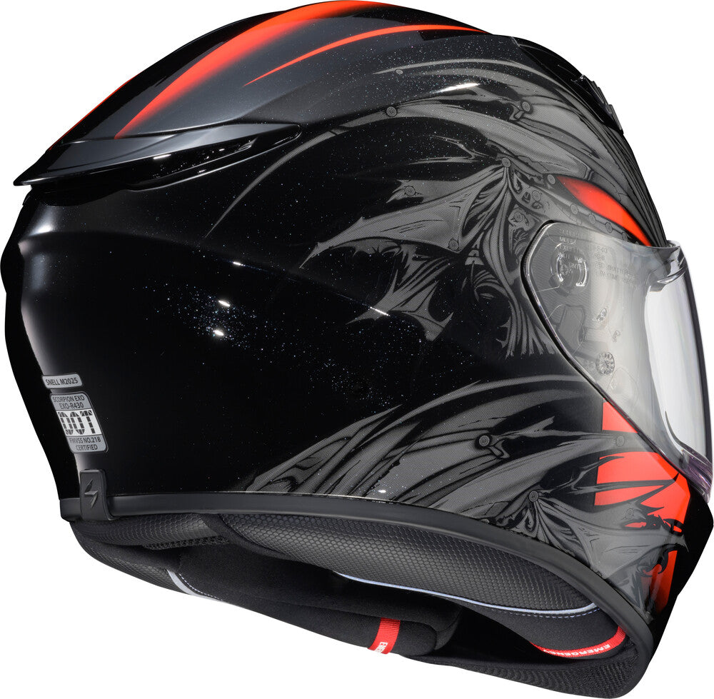 Scorpion EXO-R430 Full Face Helmet Wyvern Black/Red (Snell M2025 Rated)