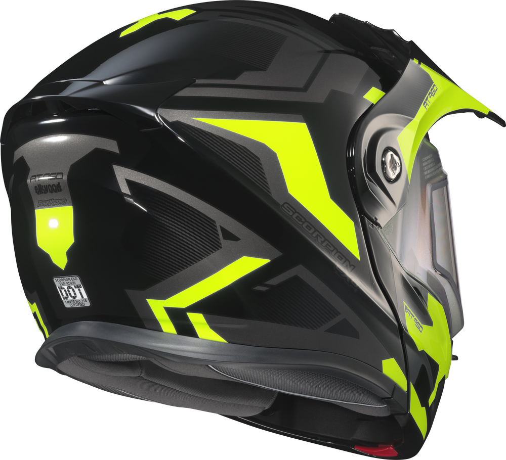 Scorpion EXO-AT950 Dual Sport Snow Helmet Ellwood Hi Vis Electric Shield