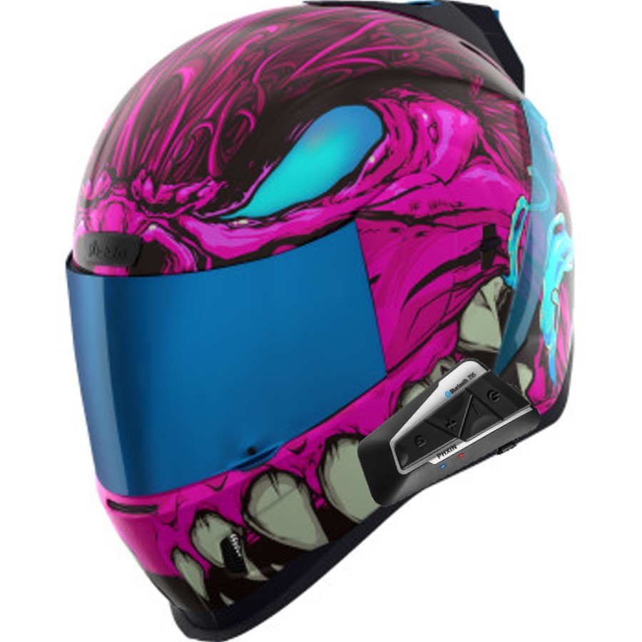 Icon Airform Full Face Bluetooth Helmet Manik'RR MIPS Pink
