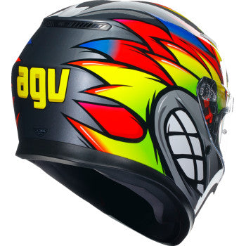 agv full face yellow helmet AGV K3 Birdy 2.0 Helmet Gray Yellow Red