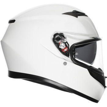 AGV K3 モノシルクホワイト フルフェイスヘルメット AGV K3 Full Face Helmet Mono White – HelmetCountry.com