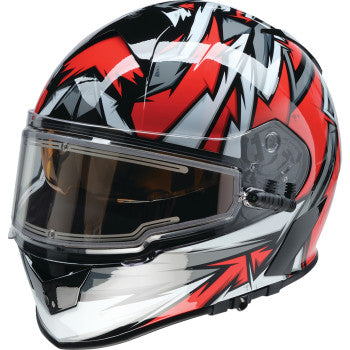 Z1R Warrant Snow Helmet Electric Shield Neuron Red/White