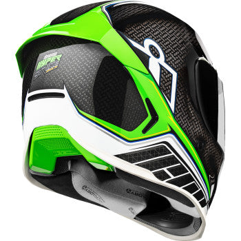 Icon Airframe Pro Bluetooth Helmet Carbon Hyperstrike Green
