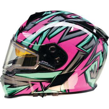 Z1R Warrant Snow Helmet Electric Shield Neuron Pink/Teal