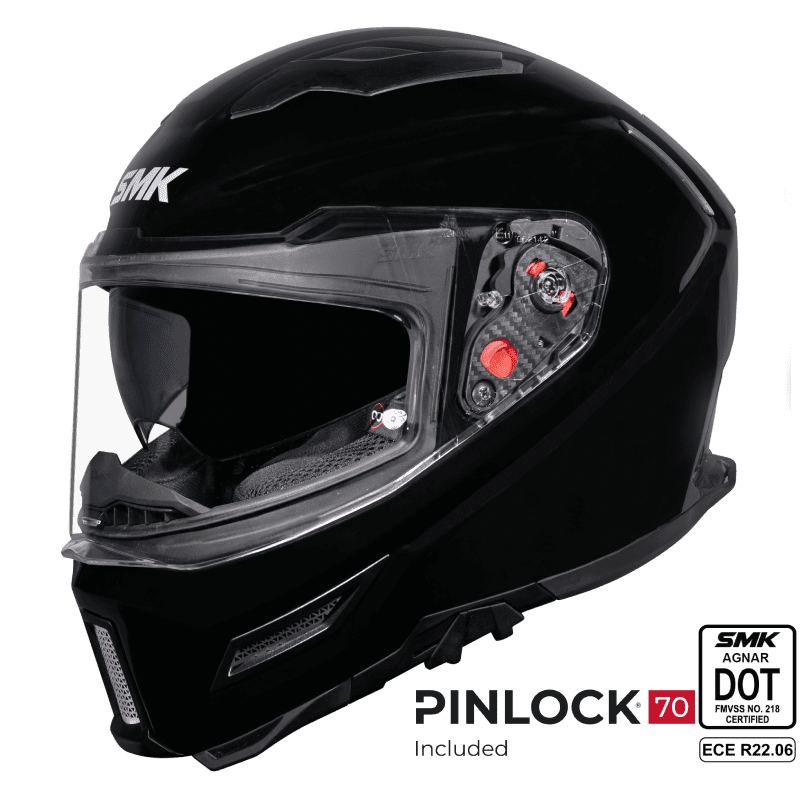 SMK Agnar Full Face Helmet Gloss Black