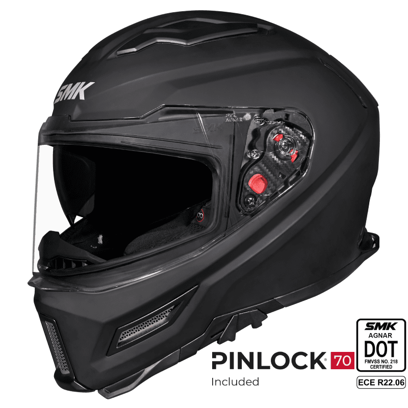 SMK Agnar Full Face Helmet Matte Black