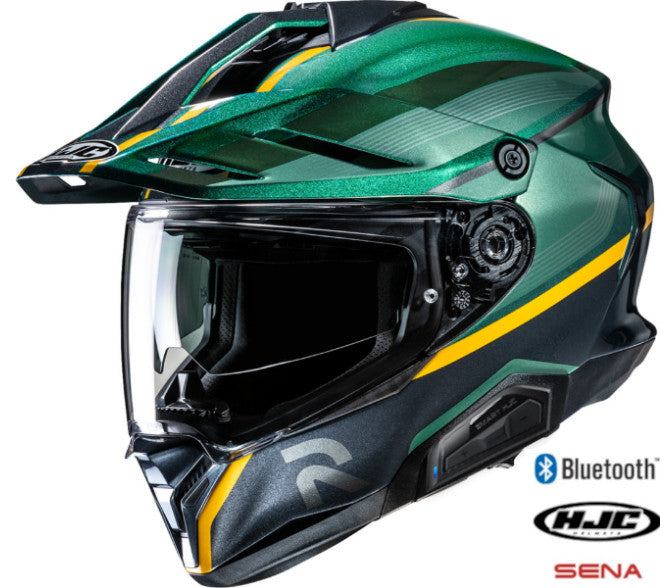 HJC RPHA 60 Dual Sport Bluetooth Helmet Arbre MC4 11b Installed