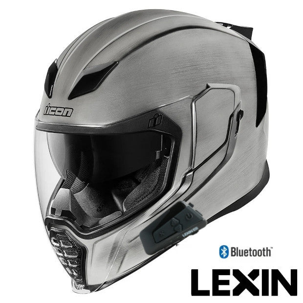 Icon Airflite Lexin Bluetooth Helmet Quicksilver