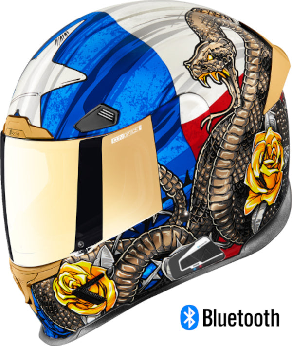 Icon Airframe Pro Full Face Bluetooth Helmet Tejas Libre Glory