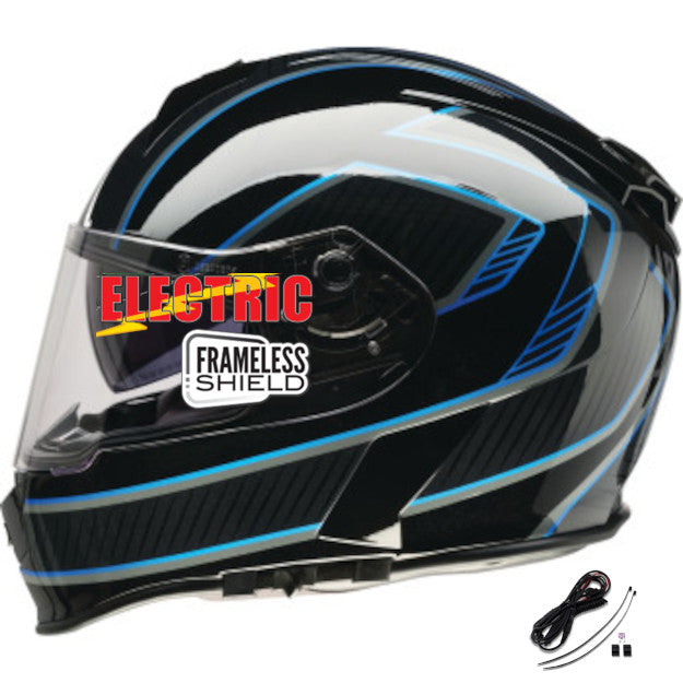 Z1R Warrant Full Face Snow Helmet Amplify Black/Blue Electric Shield
