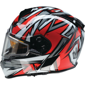 Z1R Warrant Snow Helmet Electric Shield Neuron Red/White