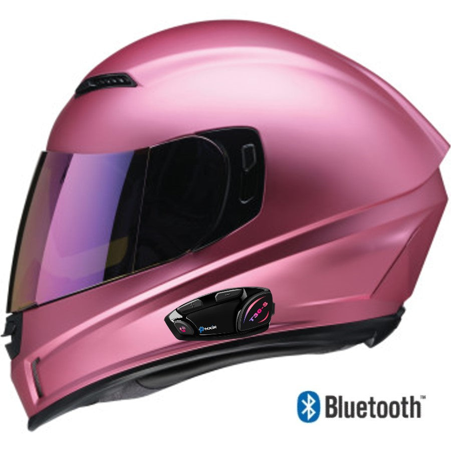 4xl bluetooth motorcycle helmet Z1R Jackal Full Face Bluetooth Helmet Satin Pink – HelmetCountry.com