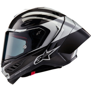 Alpinestars Supertech R10 Full Face Helmet  Element Carbon/Silver/Black