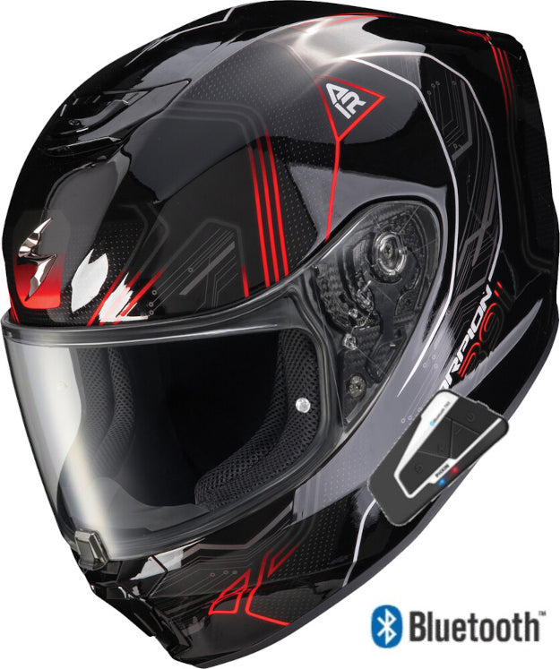 Scorpion EXO-R330 Full Face Bluetooth Helmet Bendr Gloss Red