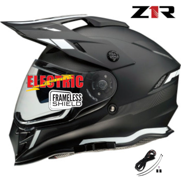 Z1R Range Snow Helmet Electric Shield Uptake Graphic Black White