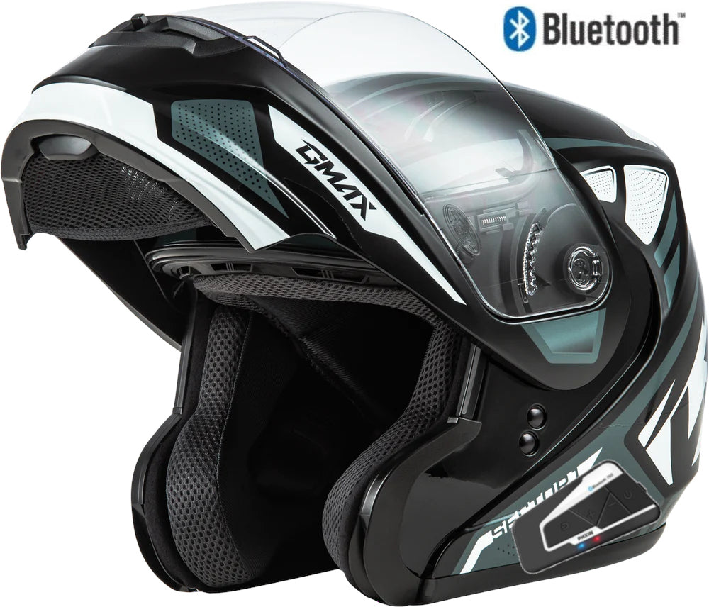 Gmax Black/Silver MD-04 Sector Modular Helmet