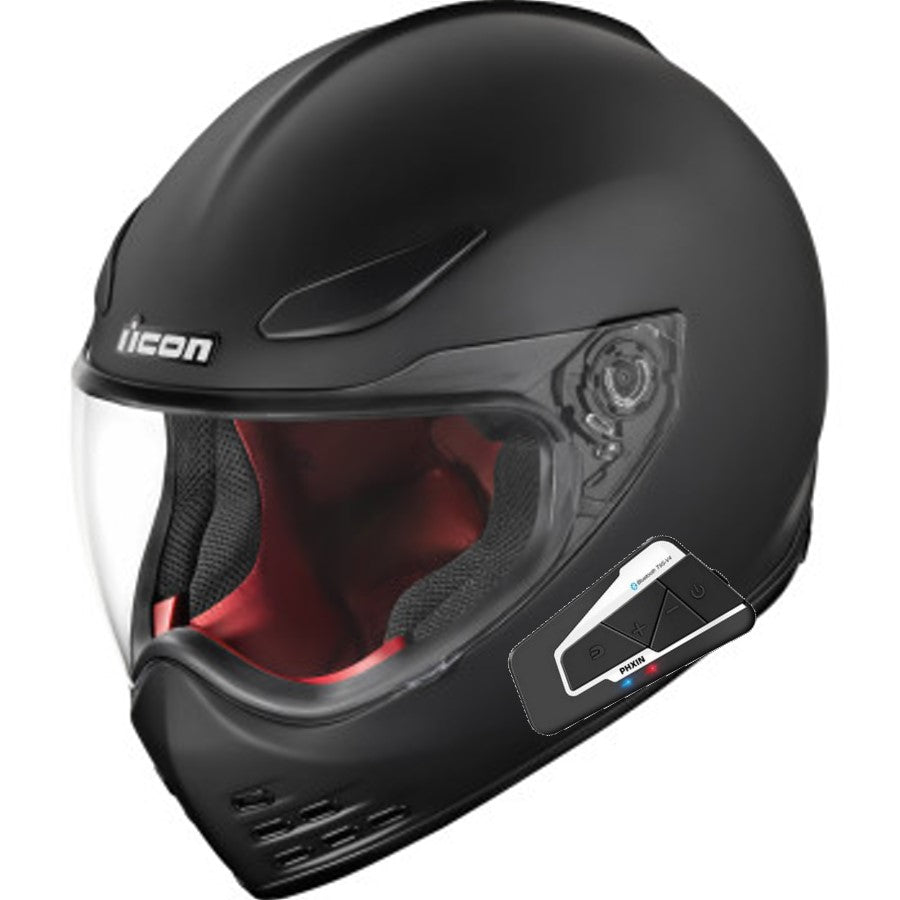 dot motorcycle bluetooth helmet Icon Domain Full Face Bluetooth Helmet Rubatone – HelmetCountry.com