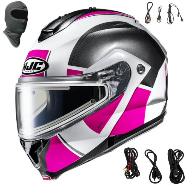 HJC C91 Modular Snow Helmet JYN Graphic MC8 Electric Shield and Cord