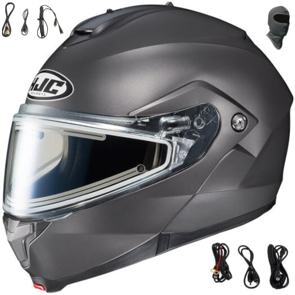 HJC C91 Modular Snow Helmet Titanium Electric Shield
