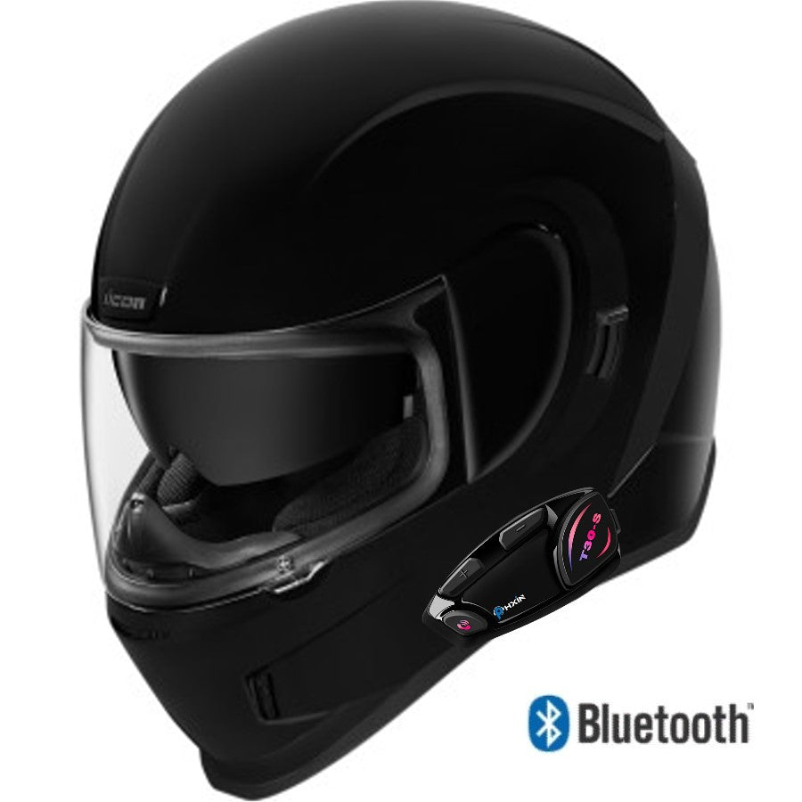 Icon Airform Bluetooth Full Face Helmet Gloss Black