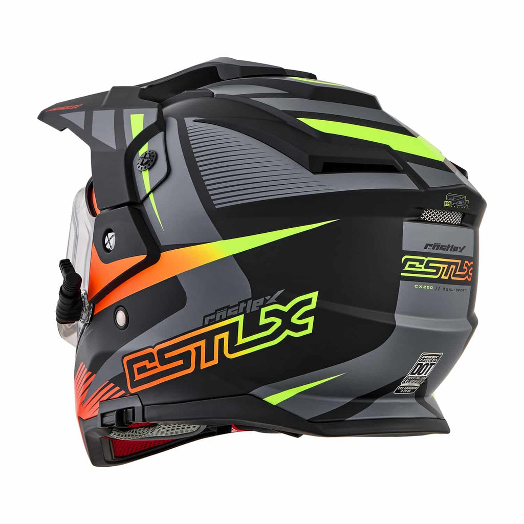 Castle X CX200 Snow Helmet Trek Matte Flo Orange/Hi Vis Electric Shield