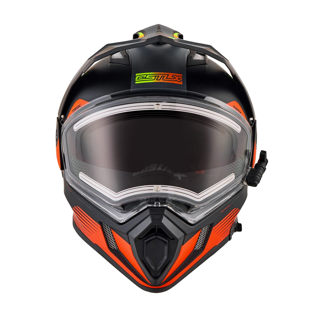 Castle X CX200 Snow Helmet Trek Matte Flo Orange/Hi Vis Electric Shield