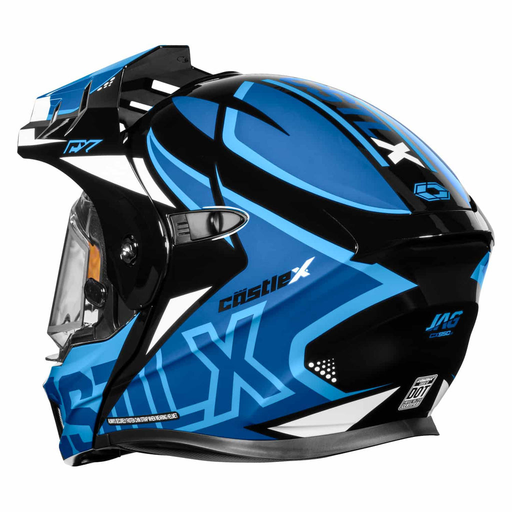 Castle X CX950 V2 Snow Helmet Jag Process Blue/Black/White