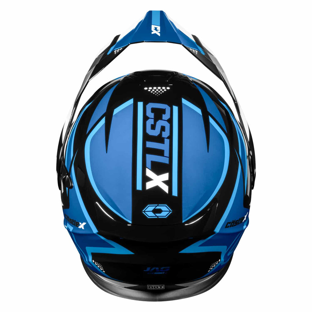 Castle X CX950 V2 Snow Helmet Jag Process Blue/Black/White
