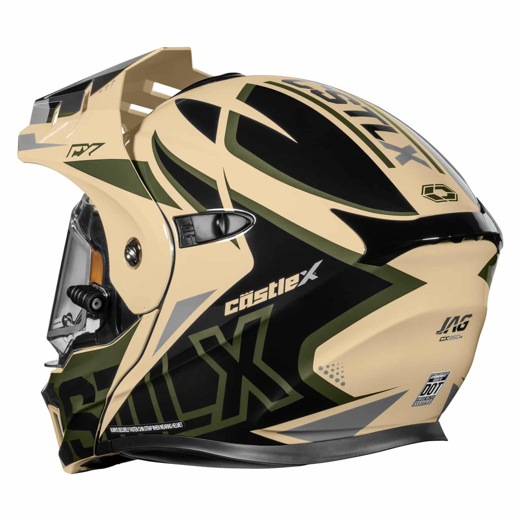 Castle X CX950 V2 Snow Helmet Jag Sand/Olive/Black Electric Shield