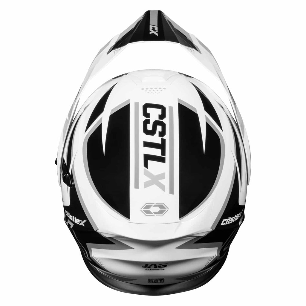 Castle X CX950 V2 Modular Snow Helmet Jag White/Black/Silver Electric Shield