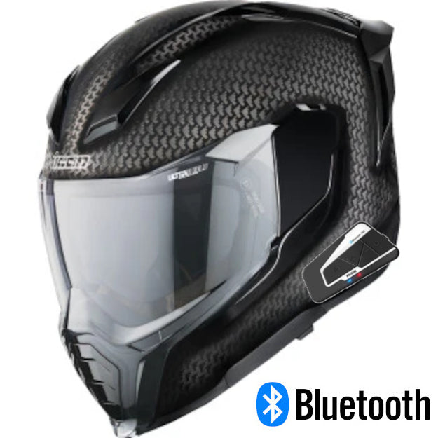 Icon Ultraflite Full Face Bluetooth Helmet Carbon MIPS Black