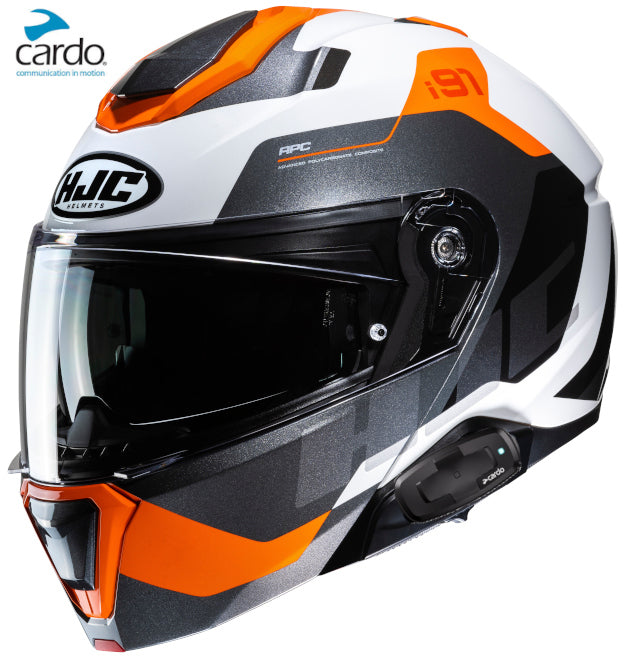 HJC i91 Bluetooth Helmet Carst MC-7 Cardo Spirit