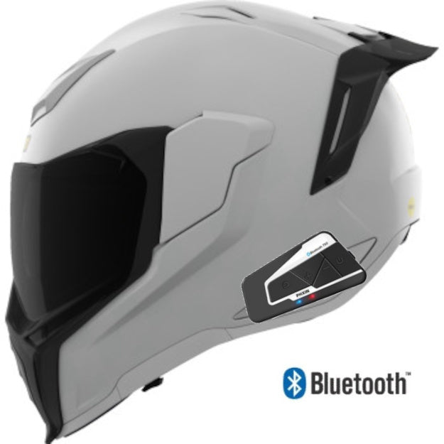 Icon Ultraflite Full Face Bluetooth Helmet Rizz Rizz MIPS Matte White