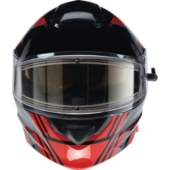 Z1R Solaris Modular Snow Helmet First Tracks Black/Red Electric Shield