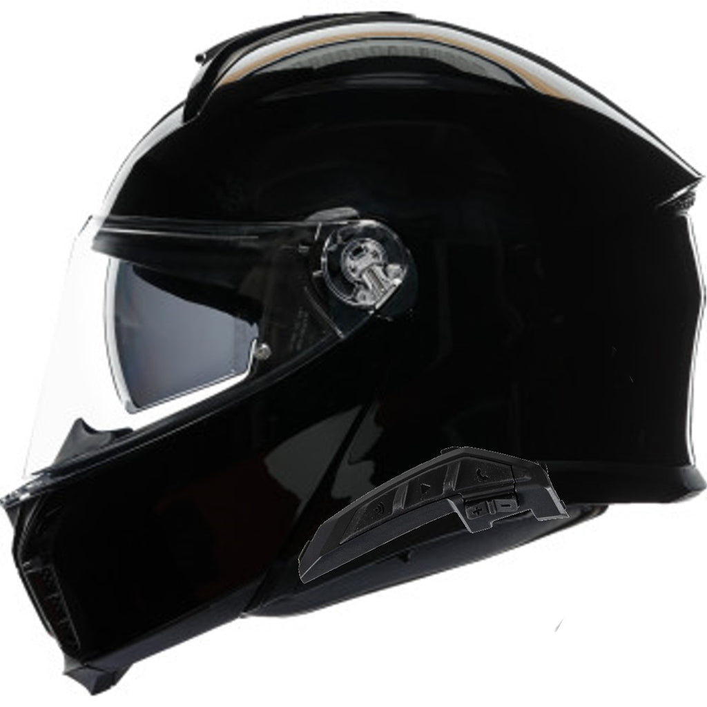 AGV Tourmodular Bluetooth Helmet Gloss Black Cardo Insyde