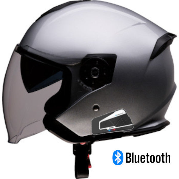 Z1R Road Maxx 2.0 Open Face Bluetooth Helmet Silver