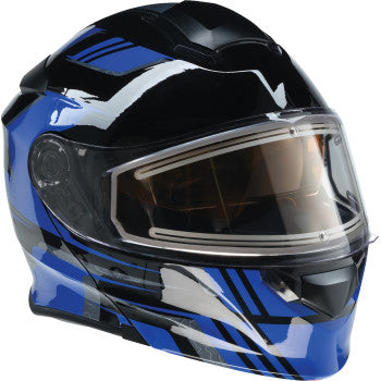 Z1R Solaris Modular Snow Helmet First Tracks Black/Blue Electric Shield