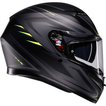 AGV K3 Full Face Helmet Syth Matte Black/Yellow Fluo