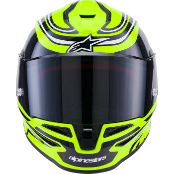 Alpinestars Supertech R7 Helmet Zeal Gloss Yellow Fluo/Black/White