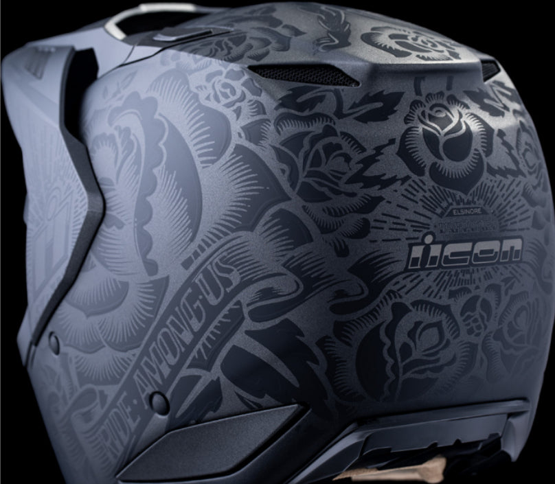Icon Elsinore Helmet Darkgard Black