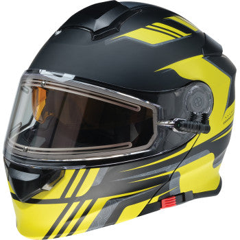 Z1R Solaris Modular Snow Helmet First Tracks Black/Hi-Viz  Electric Shield