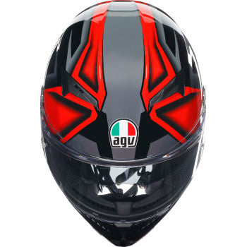 AGV K3 Full Face Bluetooth Helmet Compound Black/Gray/Red