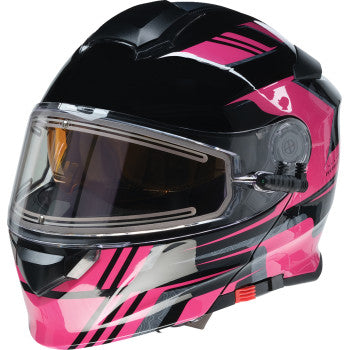 Z1R Solaris Modular Snow Helmet First Tracks Black/Pink  Electric Shield