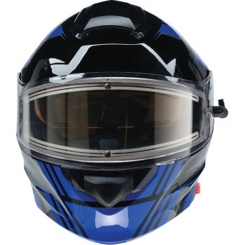 Z1R Solaris Modular Snow Helmet First Tracks Black/Blue Electric Shield