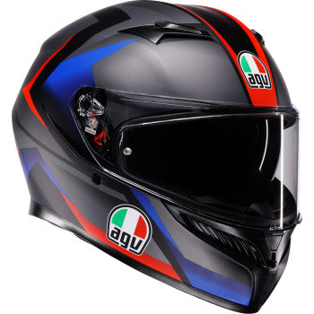 AGV K3 Full Face Bluetooth Helmet Striga Matte Black/Blue/Red
