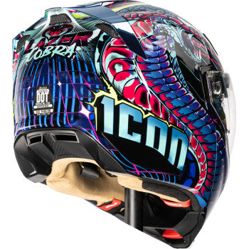 Icon Threshold Modular Bluetooth Helmet Synthwave Lazer Cobra Blue