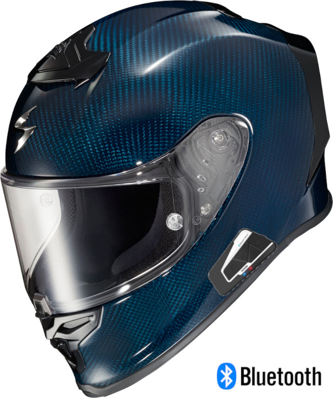 Scorpion EXO-R1 Air Bluetooth Helmet Carbon Blue