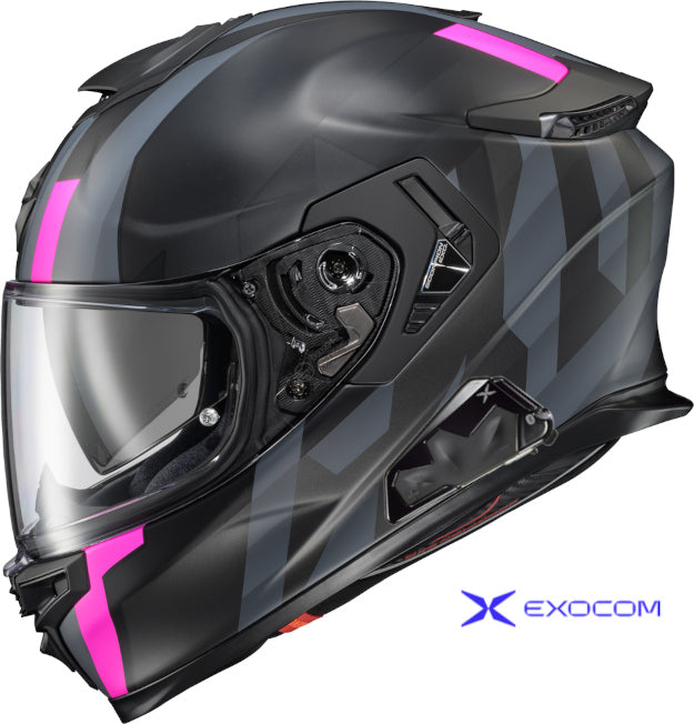 Scorpion EXO-Eclipse Bluetooth Helmet Pivot Pink EXO-COM