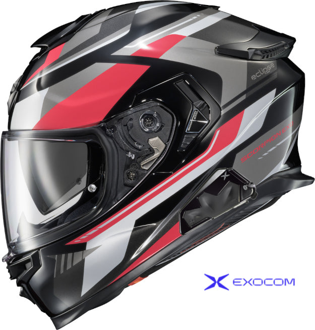 Scorpion EXO-Eclipse Bluetooth Helmet Lunar Red EXO-Com