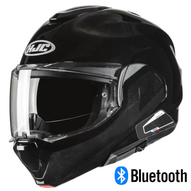 HJC F100 Modular Bluetooth Helmet Gloss Black